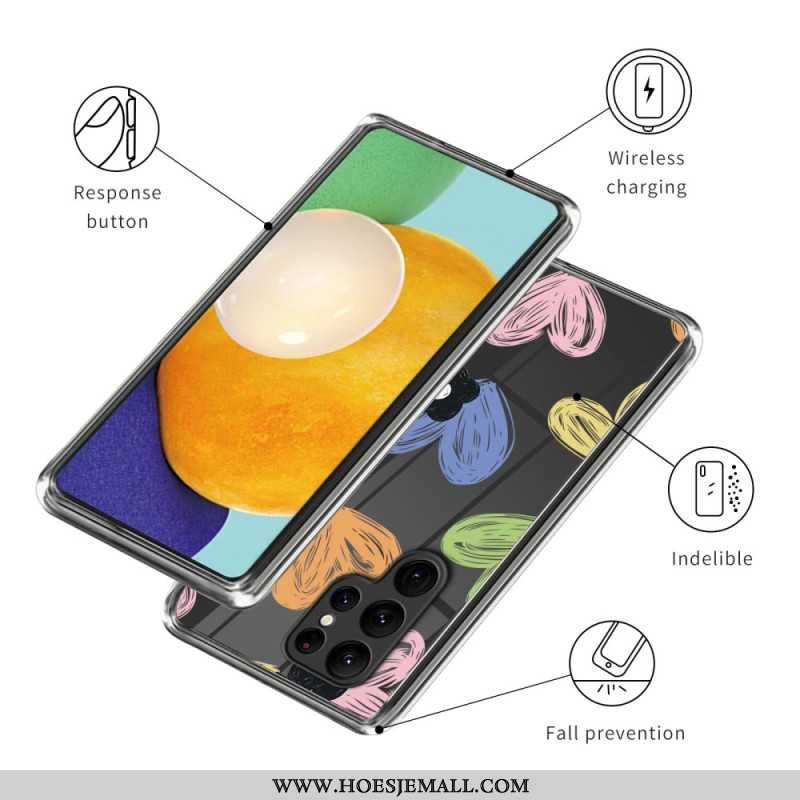 Etui Do Samsung Galaxy S24 Ultra 5g Kolorowe Serca
