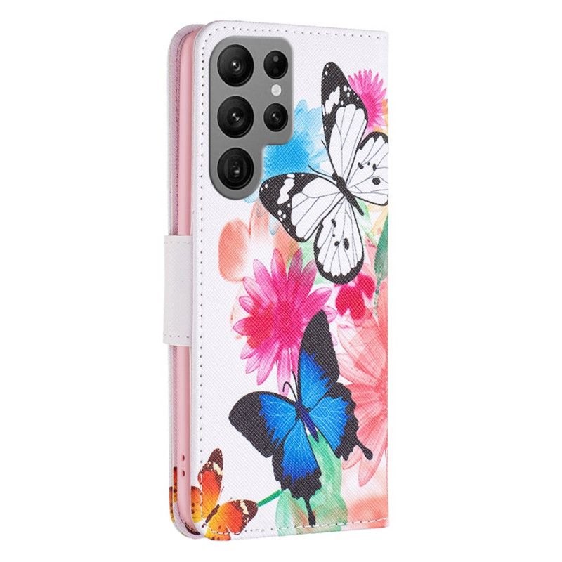 Etui Folio Samsung Galaxy S24 Ultra 5g Dwa Motyle Etui Ochronne