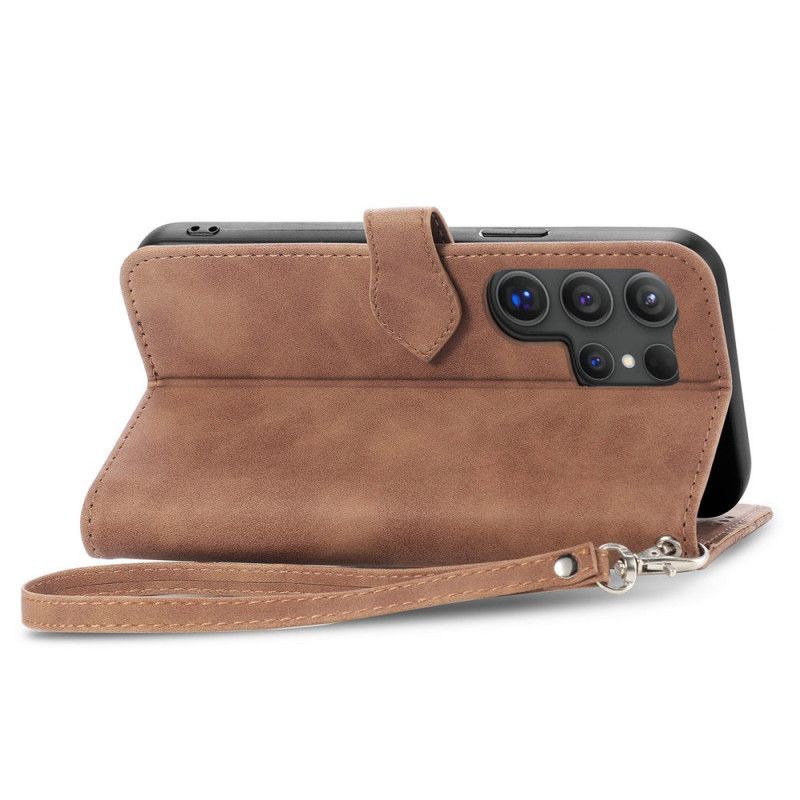 Etui Folio Samsung Galaxy S24 Ultra 5g Dyskretny Koronkowy Pasek Etui Ochronne