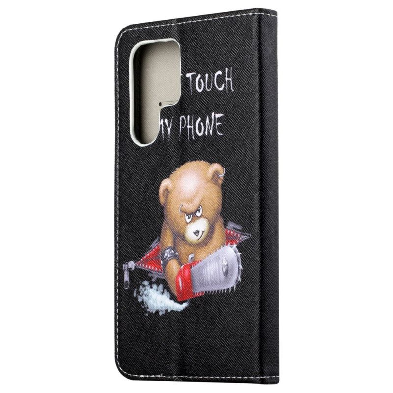 Etui Folio Samsung Galaxy S24 Ultra 5g Niebezpieczny Niedźwiedź Etui Ochronne