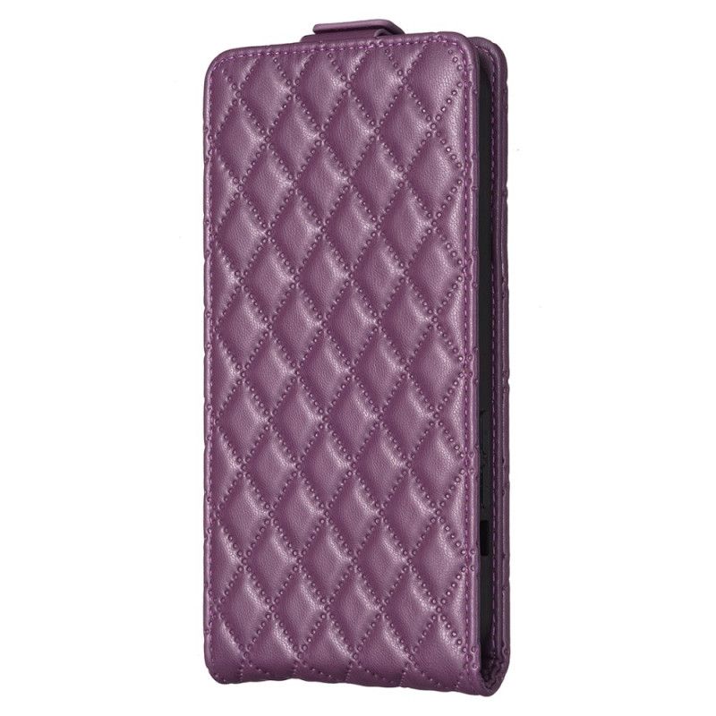 Etui Folio Samsung Galaxy S24 Ultra 5g Pikowana Z Pionową Klapą Etui Ochronne