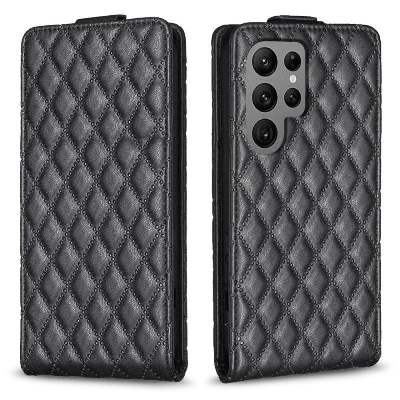 Etui Folio Samsung Galaxy S24 Ultra 5g Pikowana Z Pionową Klapą Etui Ochronne
