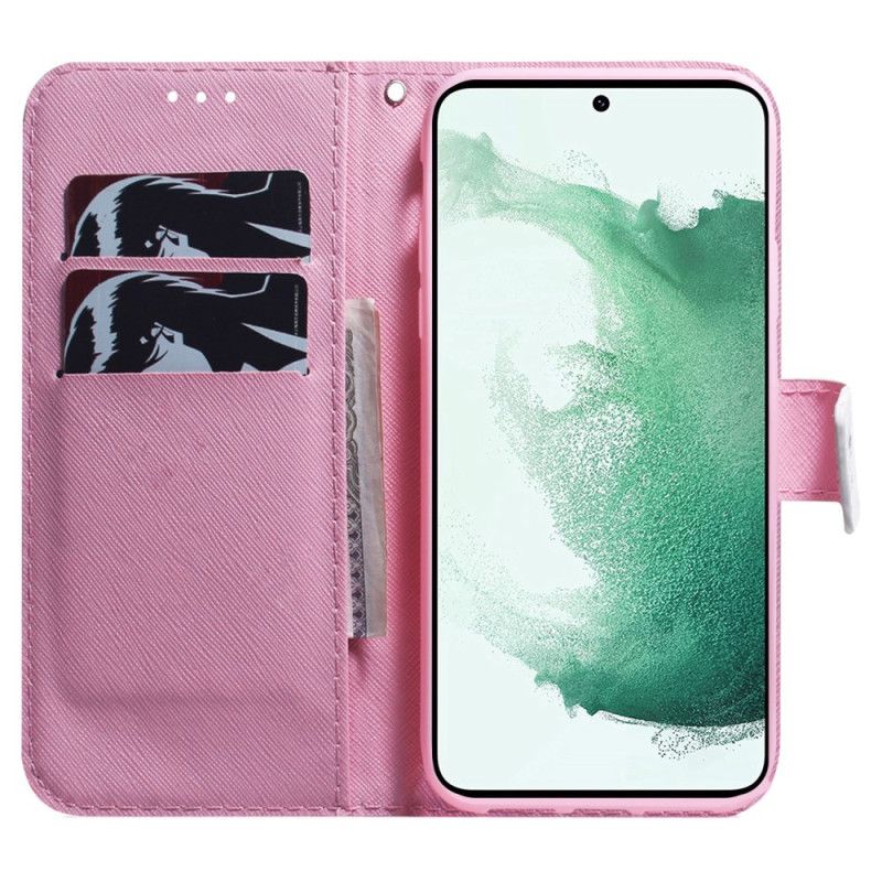 Etui Folio Samsung Galaxy S24 Ultra 5g Różowy Kwiat Etui Ochronne