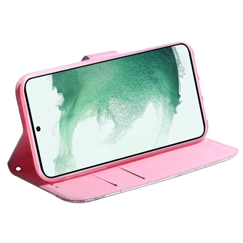 Etui Folio Samsung Galaxy S24 Ultra 5g Różowy Kwiat Etui Ochronne