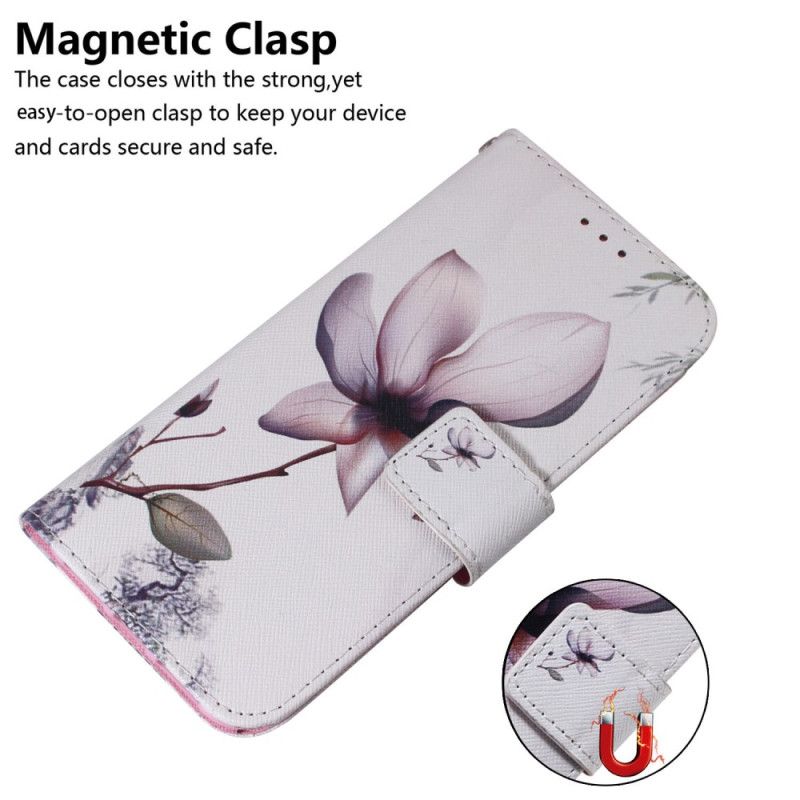 Etui Folio Samsung Galaxy S24 Ultra 5g Różowy Kwiat Etui Ochronne