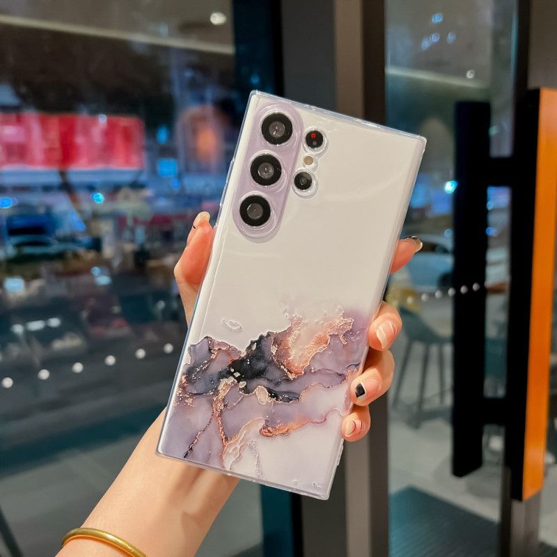 Etui Samsung Galaxy S24 Ultra 5g Płaskorzeźba Z Marmuru Etui Ochronne