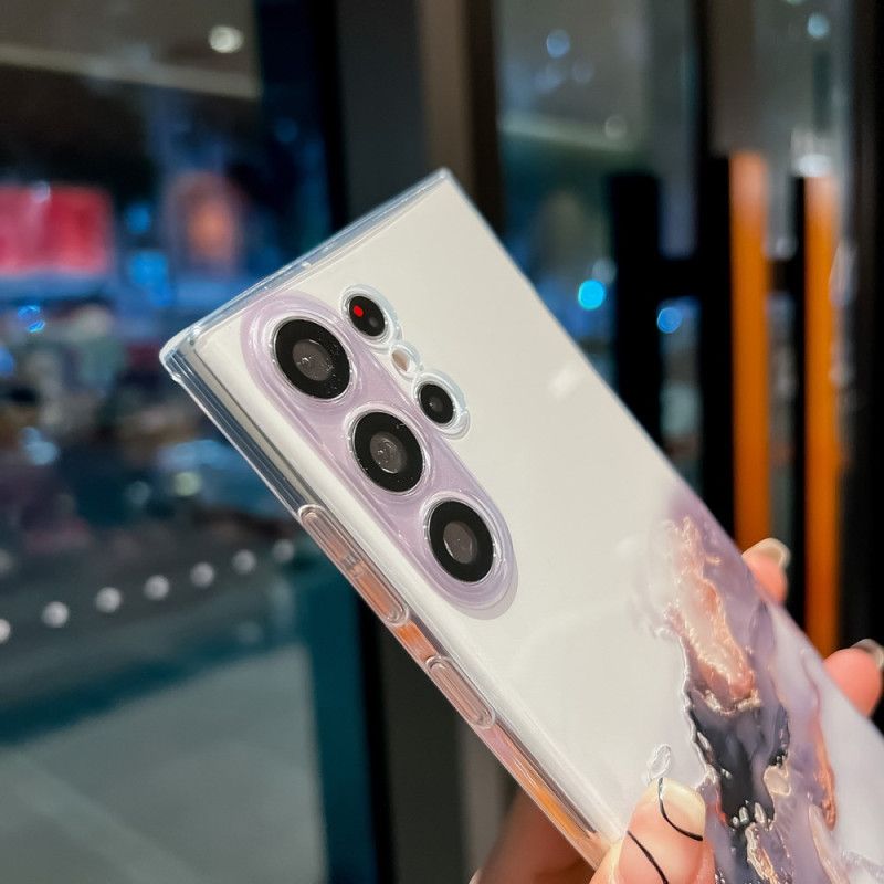 Etui Samsung Galaxy S24 Ultra 5g Płaskorzeźba Z Marmuru Etui Ochronne
