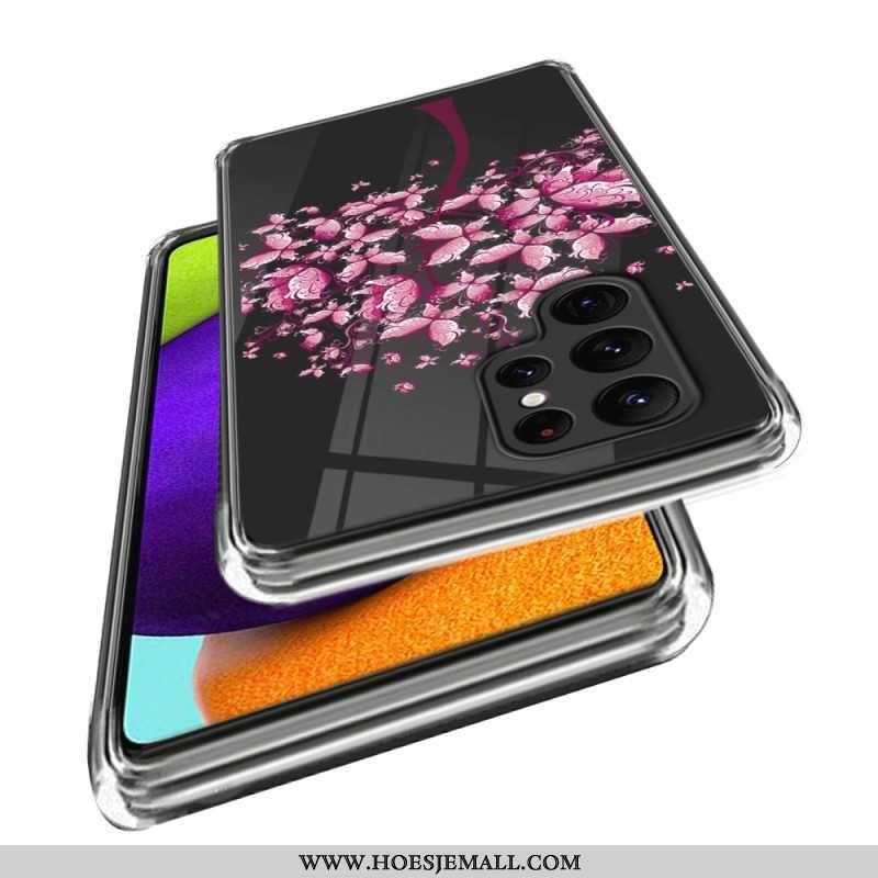 Etui Samsung Galaxy S24 Ultra 5g Różowe Kwiaty