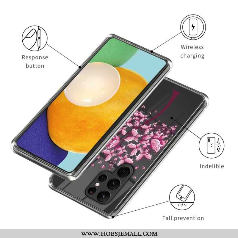 Etui Samsung Galaxy S24 Ultra 5g Różowe Kwiaty