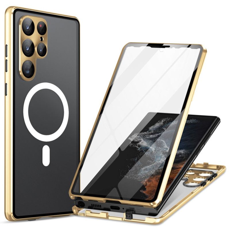 Etui Samsung Galaxy S24 Ultra 5g Ze Szkłem Hartowanym I Metalową Ramą Etui Ochronne