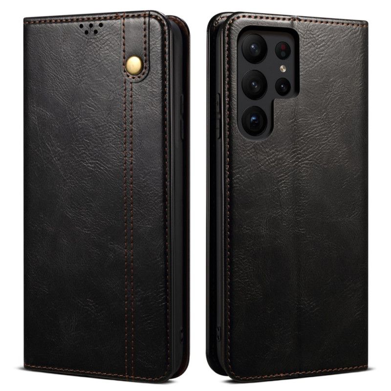 Flip Kotelot Samsung Galaxy S24 Ultra 5g Etui Na Telefon Woskowana Imitacja Skóry
