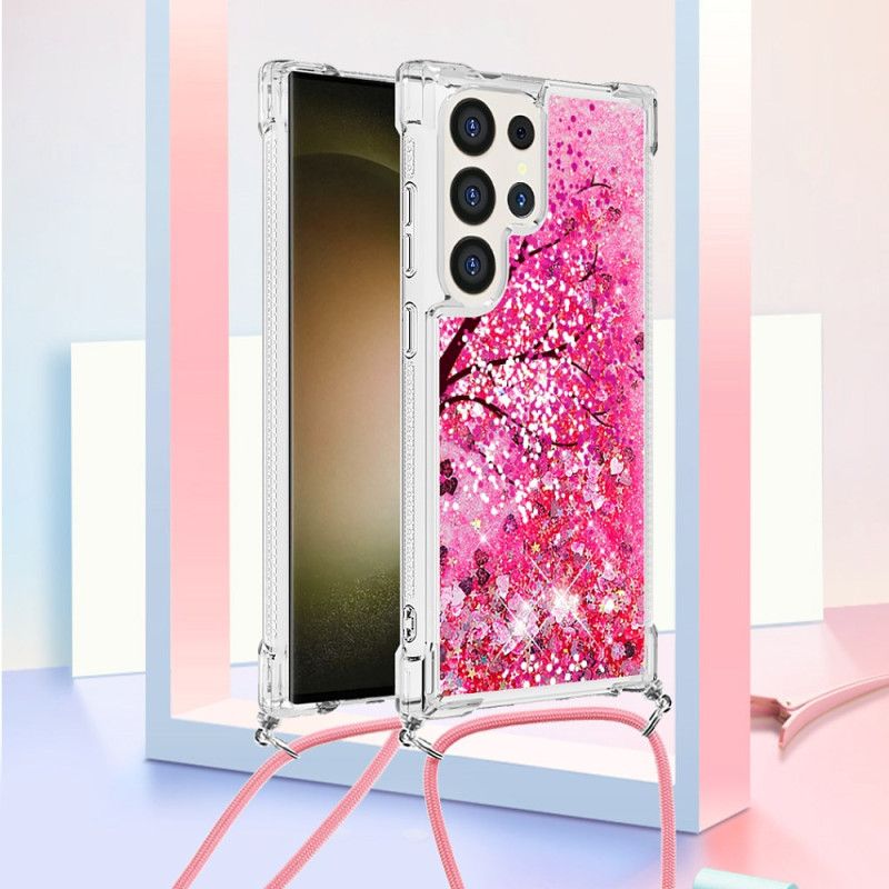Futerały Samsung Galaxy S24 Ultra 5g Etui Na Telefon Brokat Kwiatu Wiśni