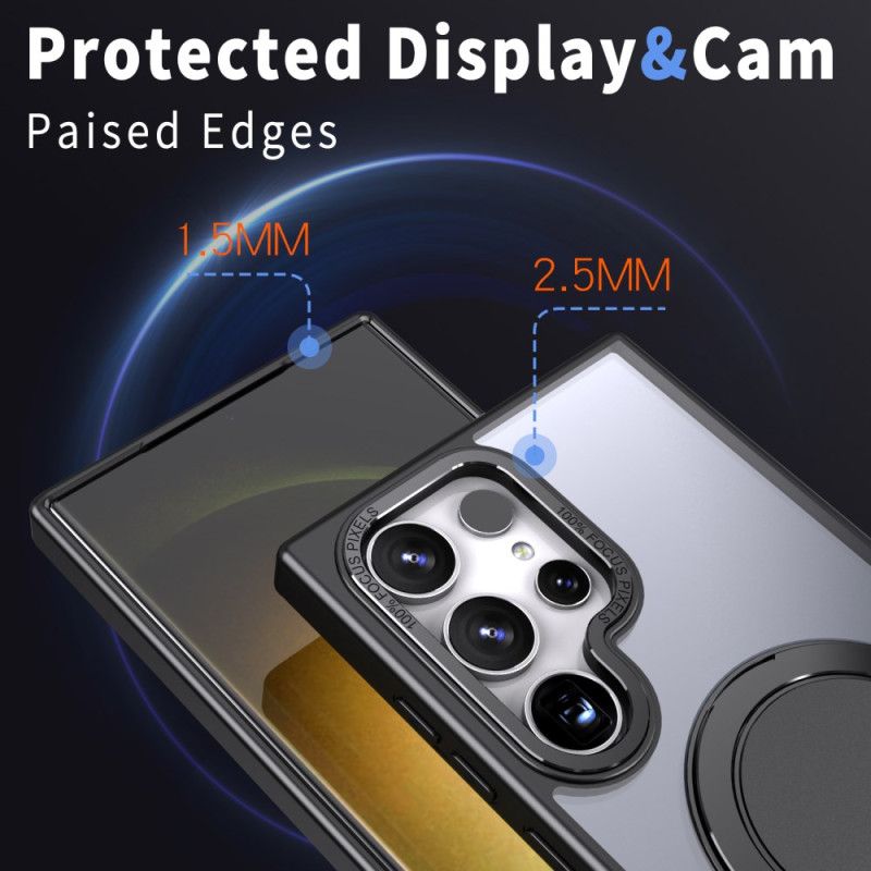 Futerały Samsung Galaxy S24 Ultra 5g Etui Na Telefon Konstrukcja Z Pierścieniem Obrotowym Kompatybilna Z Magsafe