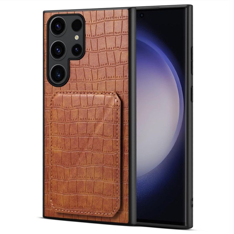 Futerały Samsung Galaxy S24 Ultra 5g Etui Na Telefon Krokodyl Ze Stojakiem Na Karty