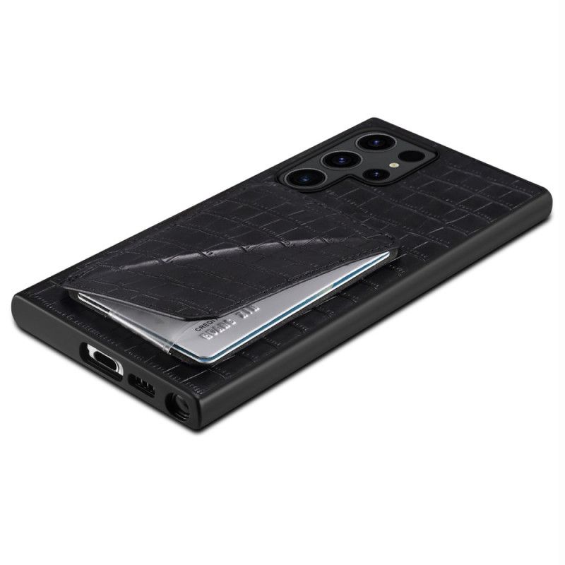 Futerały Samsung Galaxy S24 Ultra 5g Etui Na Telefon Krokodyl Ze Stojakiem Na Karty