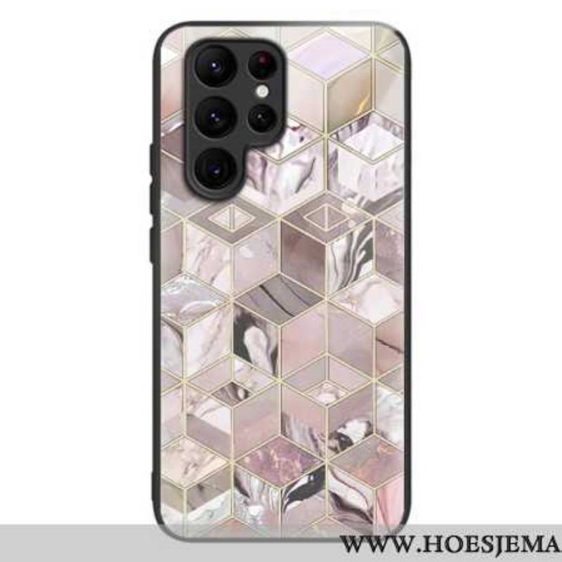 Futerały Samsung Galaxy S24 Ultra 5g Etui Na Telefon Szkło Hartowane Z Wzorem Marmuru