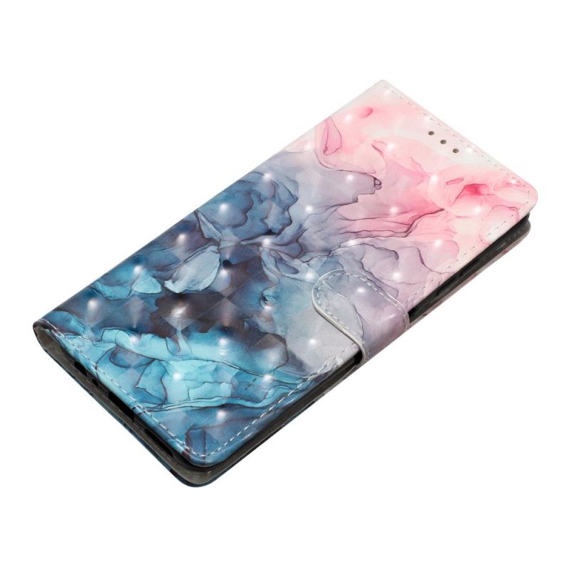 Obudowa Samsung Galaxy S24 Ultra 5g Etui Na Telefon Różowy I Niebieski Marmur Z Paskiem