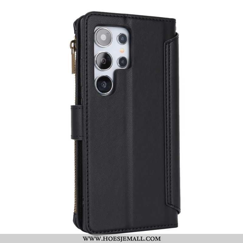 Skórzany Futerał Samsung Galaxy S24 Ultra 5g Etui Na Telefon Z Blokowaniem Rfid