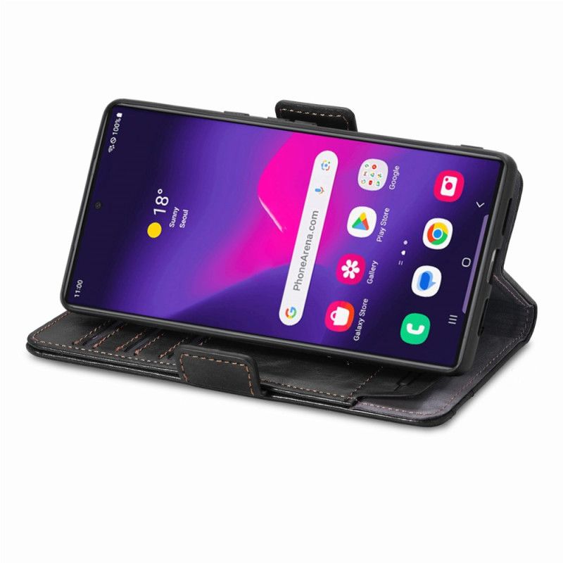 Skórzany Futerał Samsung Galaxy S24 Ultra 5g Etui Na Telefon Z Blokowaniem Rfid Caseneo