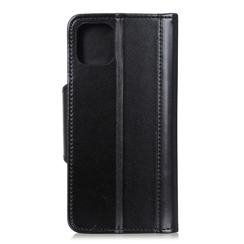 Etui Folio iPhone 12 Pro Max Czerwony Czarny Eleganckie Zamknięcie Ze Sztucznej Skóry