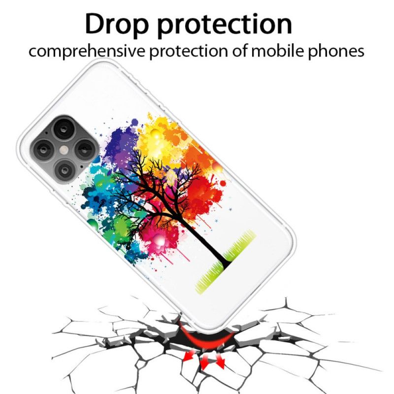Etui iPhone 12 Pro Max Przezroczyste Drzewo Akwarelowe Etui Ochronne