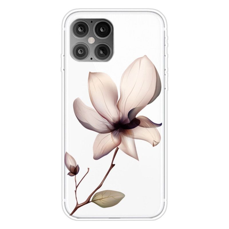 Etui iPhone 12 Pro Max Różowy Magenta Premium Kwiatowy