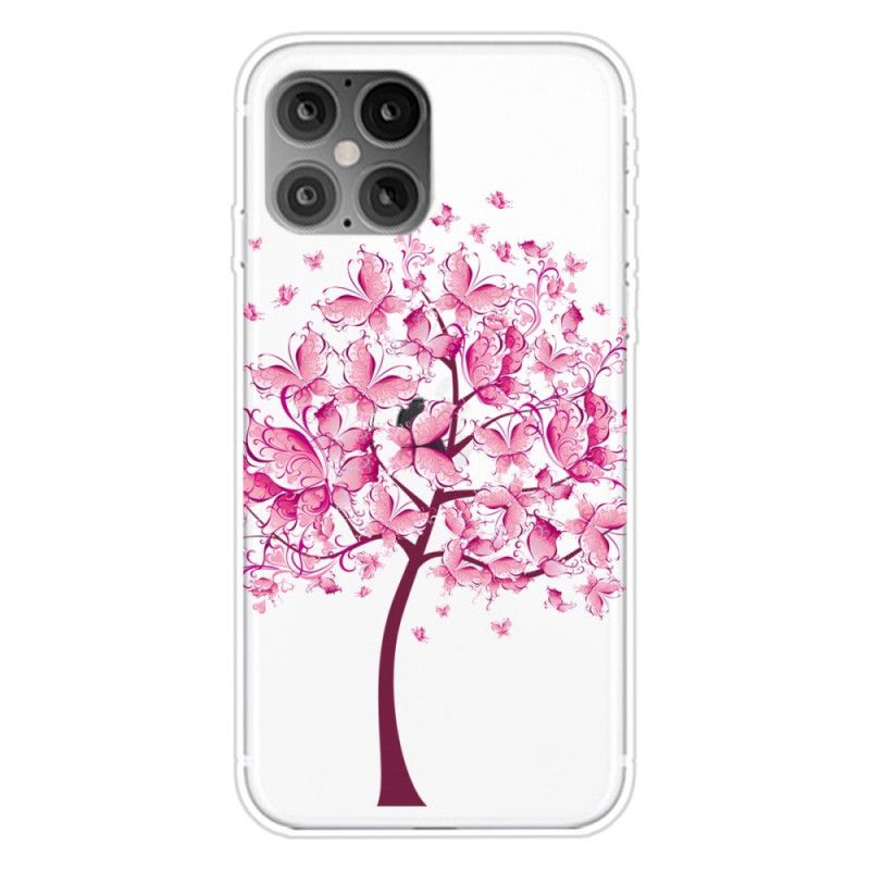 Etui iPhone 12 Pro Max Różowy Wierzchołek Drzewa Etui Ochronne