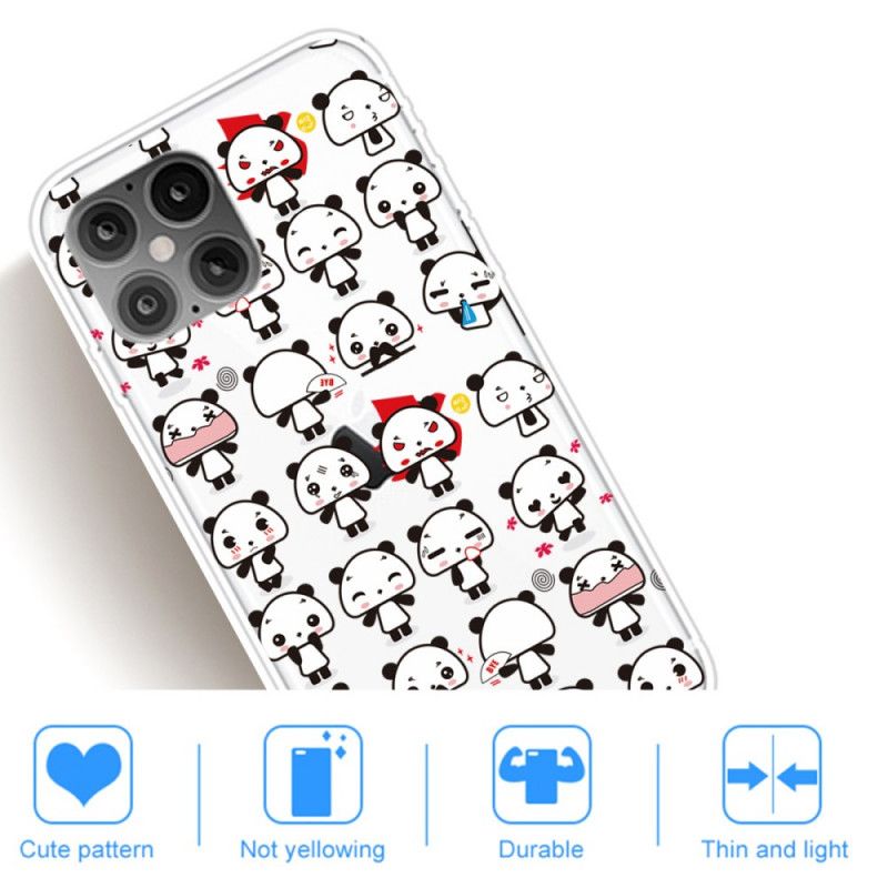 Futerały iPhone 12 Pro Max Etui na Telefon Śmieszne Pandy