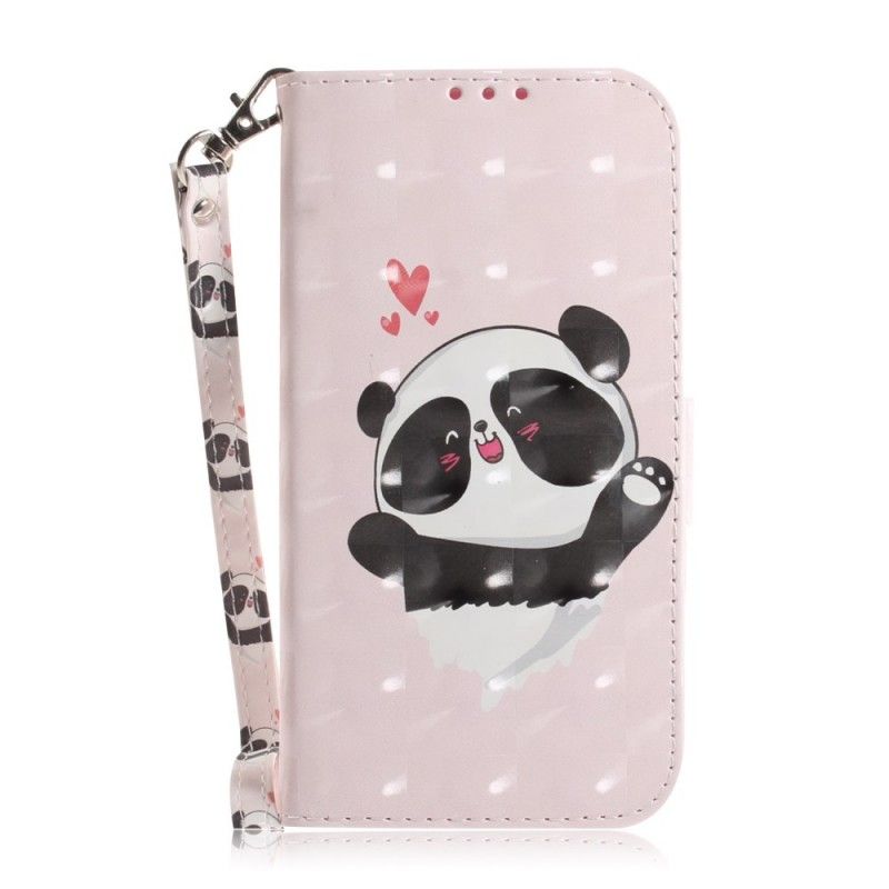 Etui Folio Sony Xperia XZ3 Panda Love Ze Stringami Etui Ochronne