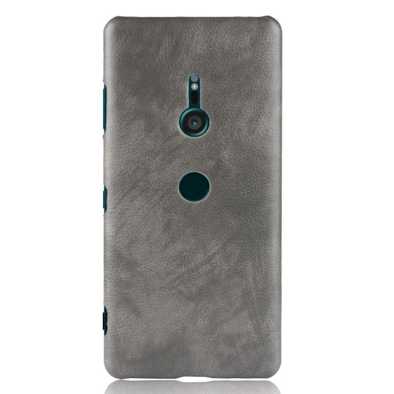 Etui Sony Xperia XZ3 Szary Czarny Efekt Skóry Lychee Performance Etui Ochronne