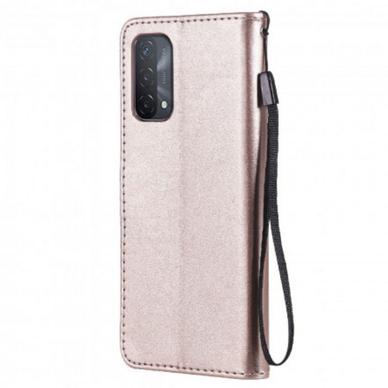 Etui Folio Do Oppo A54 5g / A74 5g Kot I Pszczoła Stringi