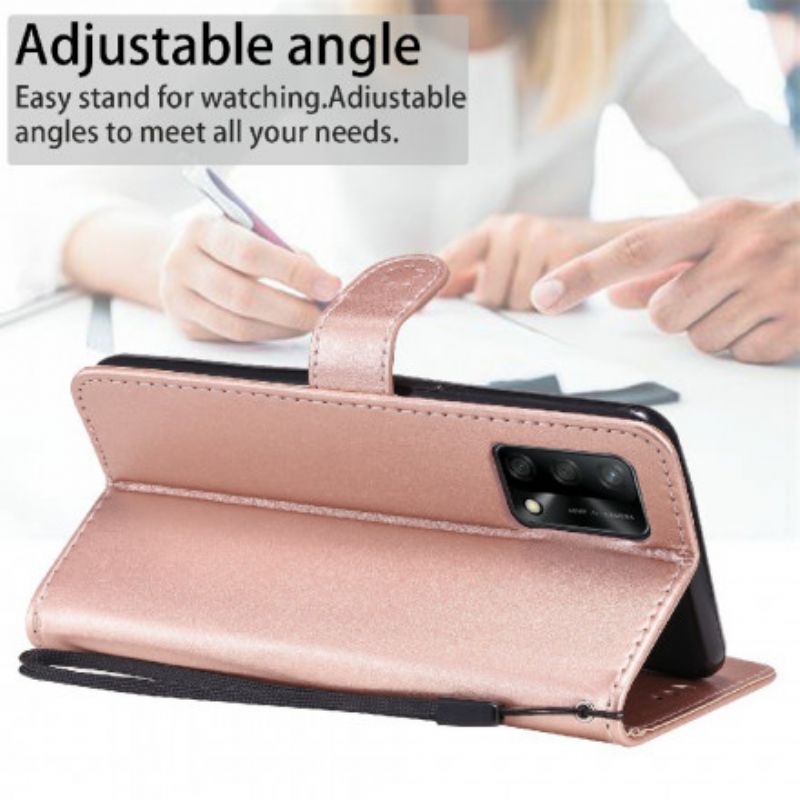 Etui Folio Do Oppo A54 5g / A74 5g Kot I Pszczoła Stringi