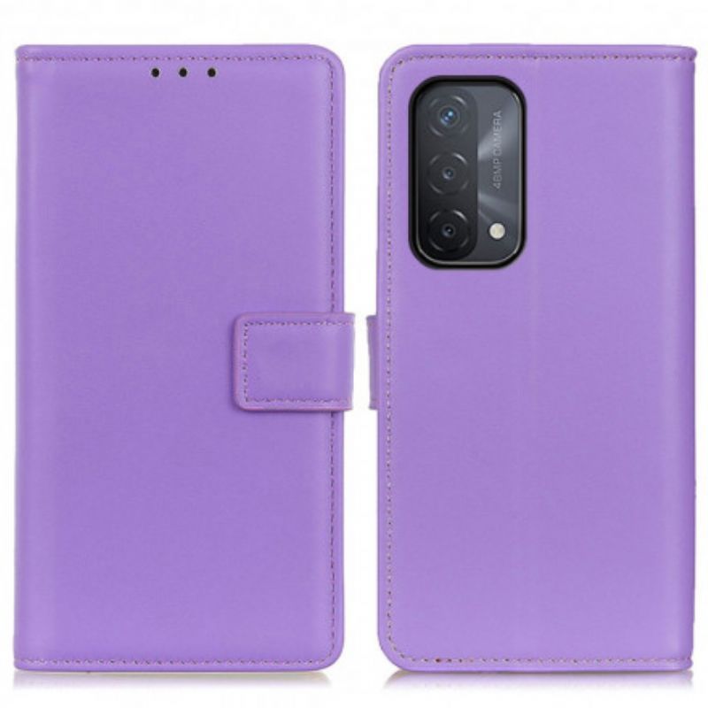 Etui Folio Do Oppo A54 5g / A74 5g Zwykła Sztuczna Skóra