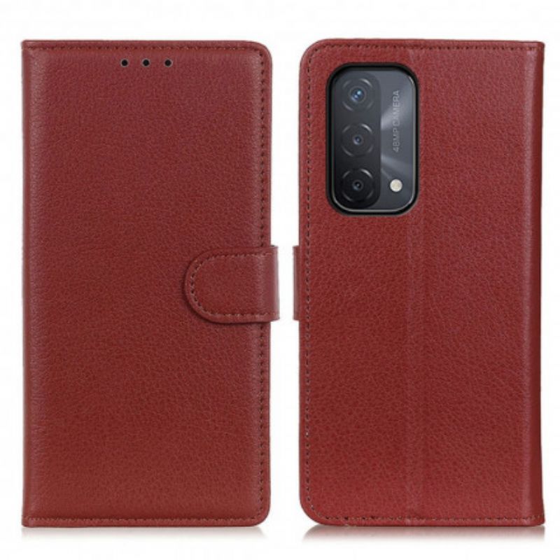 Etui Folio Oppo A54 5g / A74 5g Lychee Sztuczna Skóra Etui Ochronne