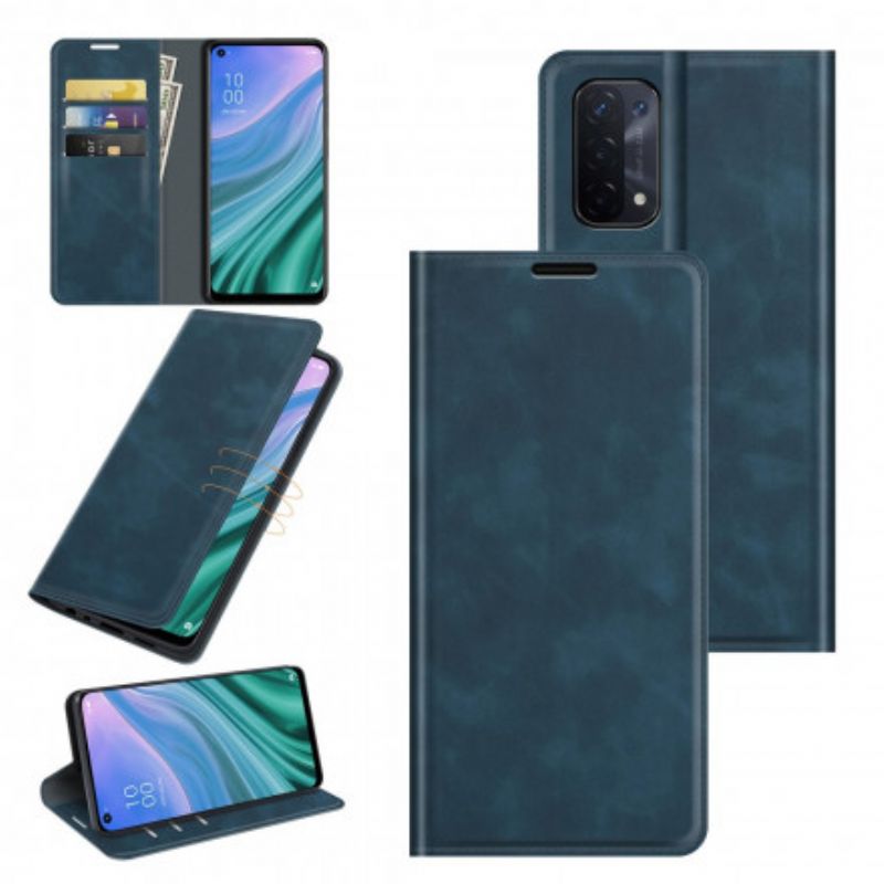 Flip Kotelot Oppo A54 5g / A74 5g Dotyk Skóry Etui Ochronne