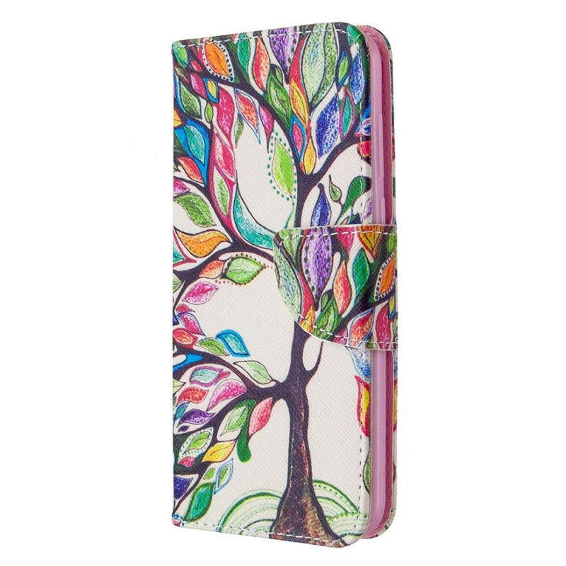 Etui Folio Huawei Y5p Kolorowe Drzewo Etui Ochronne