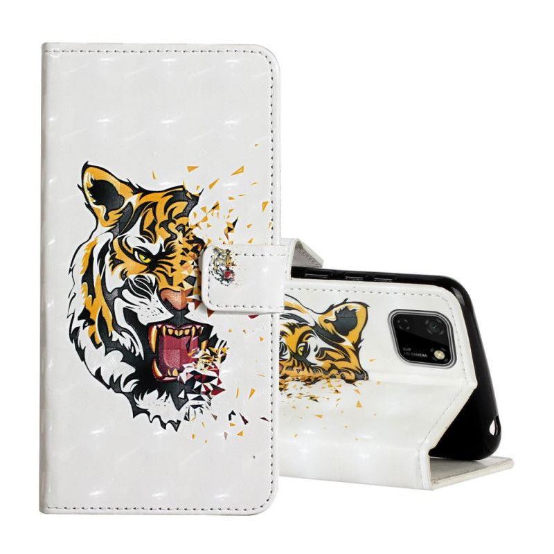 Etui Folio Huawei Y5p Magiczny Dziki Tygrys Etui Ochronne