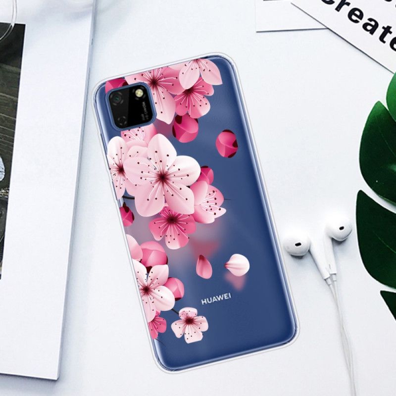 Etui Huawei Y5p Premium Kwiatowy Etui Ochronne