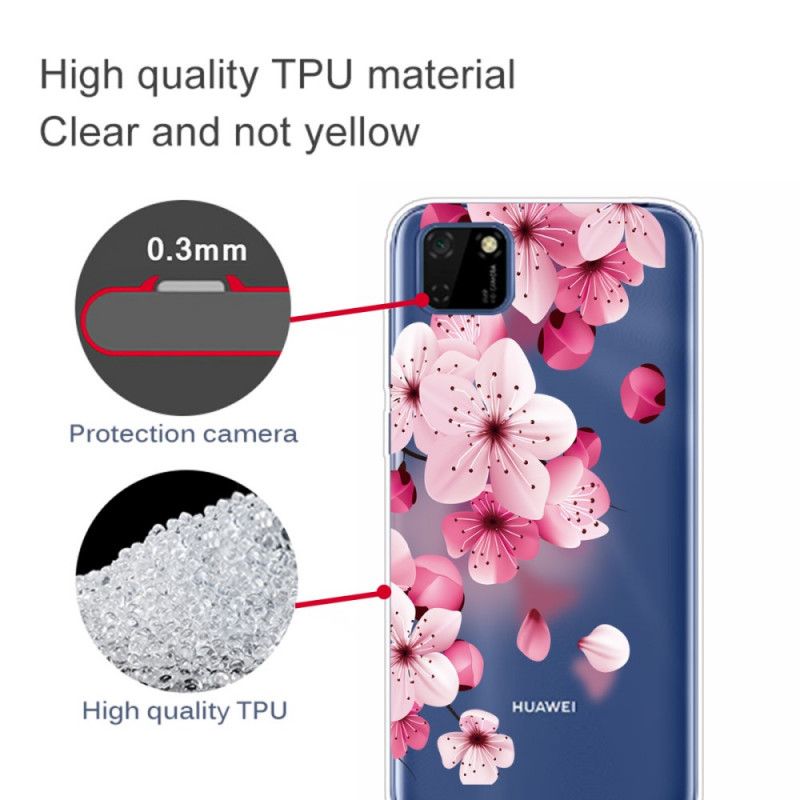 Etui Huawei Y5p Premium Kwiatowy Etui Ochronne