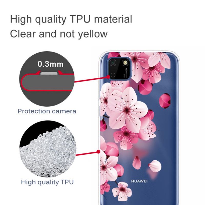 Etui Huawei Y5p Premium Kwiatowy Etui Ochronne