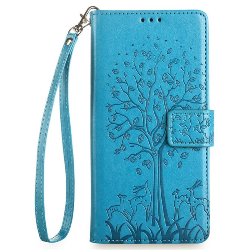 Etui Folio Vivo V50 Lite 5g Drzewo Jelenia Etui Ochronne