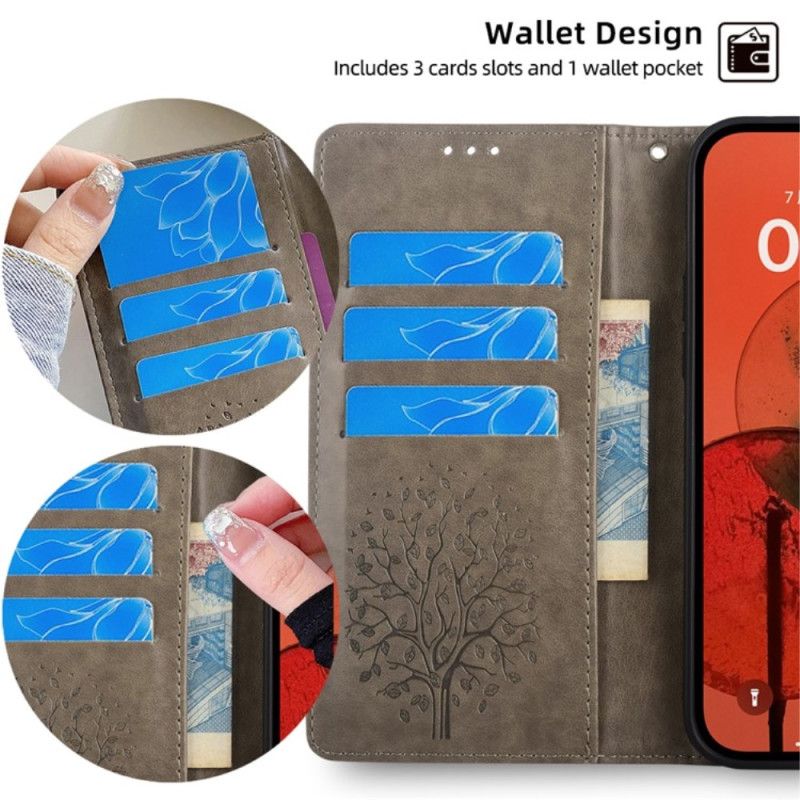 Etui Folio Vivo V50 Lite 5g Drzewo Jelenia Etui Ochronne