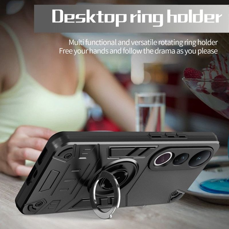 Etui Vivo V50 Lite 5g Obrotowa Podstawka I Wzmocniona Ochrona Etui Ochronne