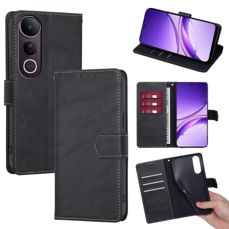 Skórzany Futerał Vivo V50 Lite 5g Etui Na Telefon Efekt Skóry Blokujący Rfid