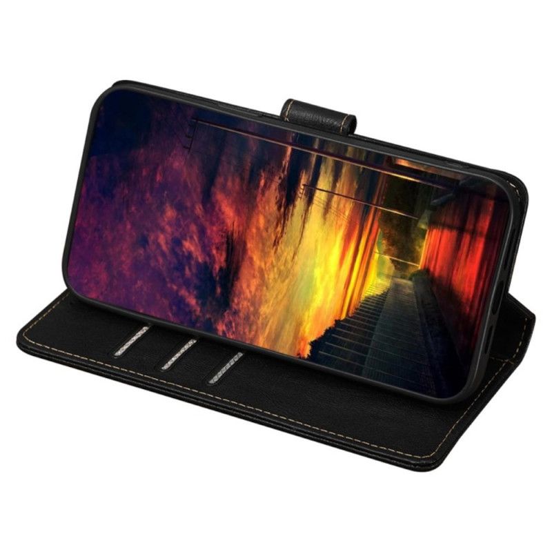 Skórzany Futerał Vivo V50 Lite 5g Etui Na Telefon Efekt Skóry Blokujący Rfid