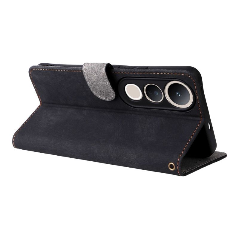 Skórzany Futerał Vivo V50 Lite 5g Etui Na Telefon Ochrona Rfid Ze Smyczą