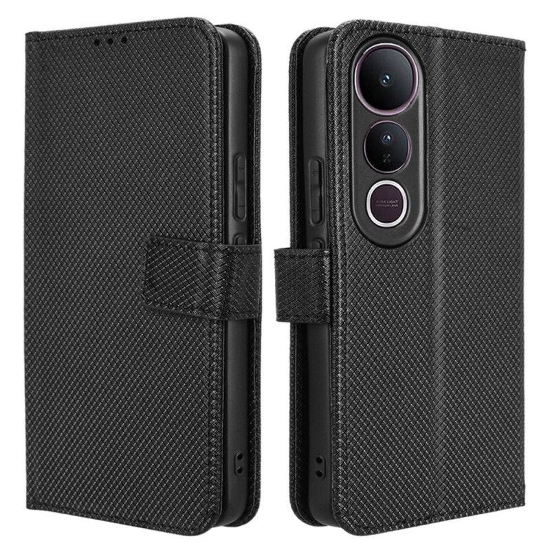 Skórzany Futerał Vivo V50 Lite 5g Etui Na Telefon Tekstura Diamentowa