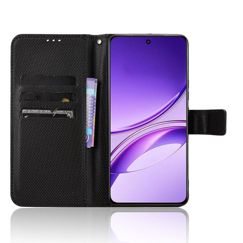 Skórzany Futerał Vivo V50 Lite 5g Etui Na Telefon Tekstura Diamentowa