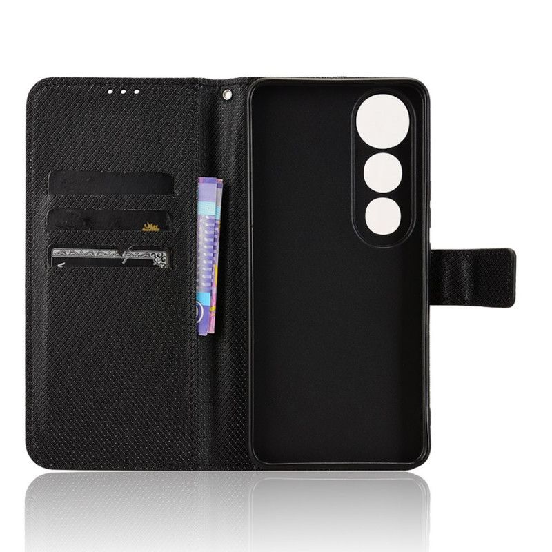 Skórzany Futerał Vivo V50 Lite 5g Etui Na Telefon Tekstura Diamentowa