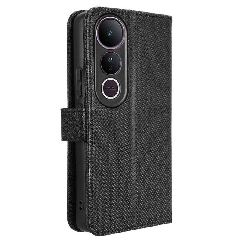 Skórzany Futerał Vivo V50 Lite 5g Etui Na Telefon Tekstura Diamentowa